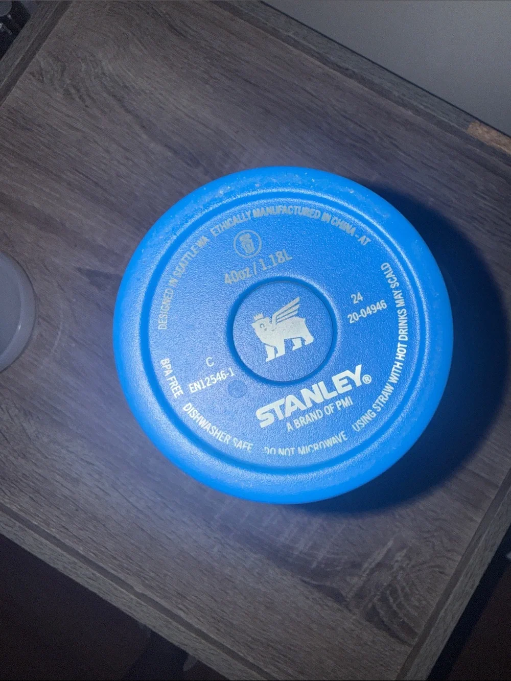 Stanley Blue Travel Tumbler with Handle and Lid